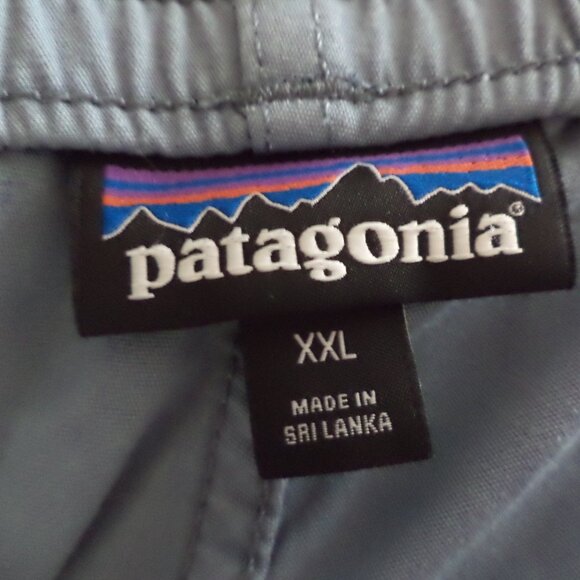 PATAGONIA SHORTS - Elastic Wait + Drawstring - Light Blue 100% Cotton - Size:XXL - Picture 3 of 7